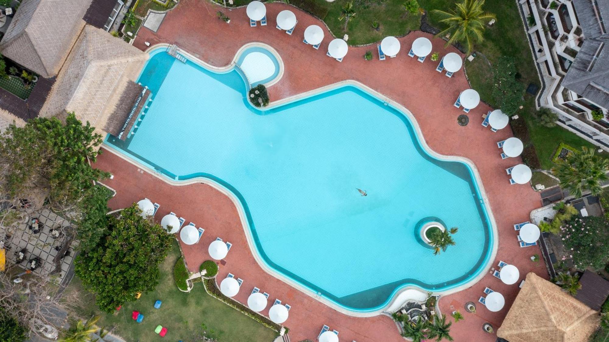 Prama Sanur Beach Bali Exteriör bild Aerial view of a swimming pool